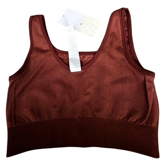 Fabletics Womens Snake Print Reversible Sports Bra S Brown & Pink Polyester/Elas - Picture 5 of 6